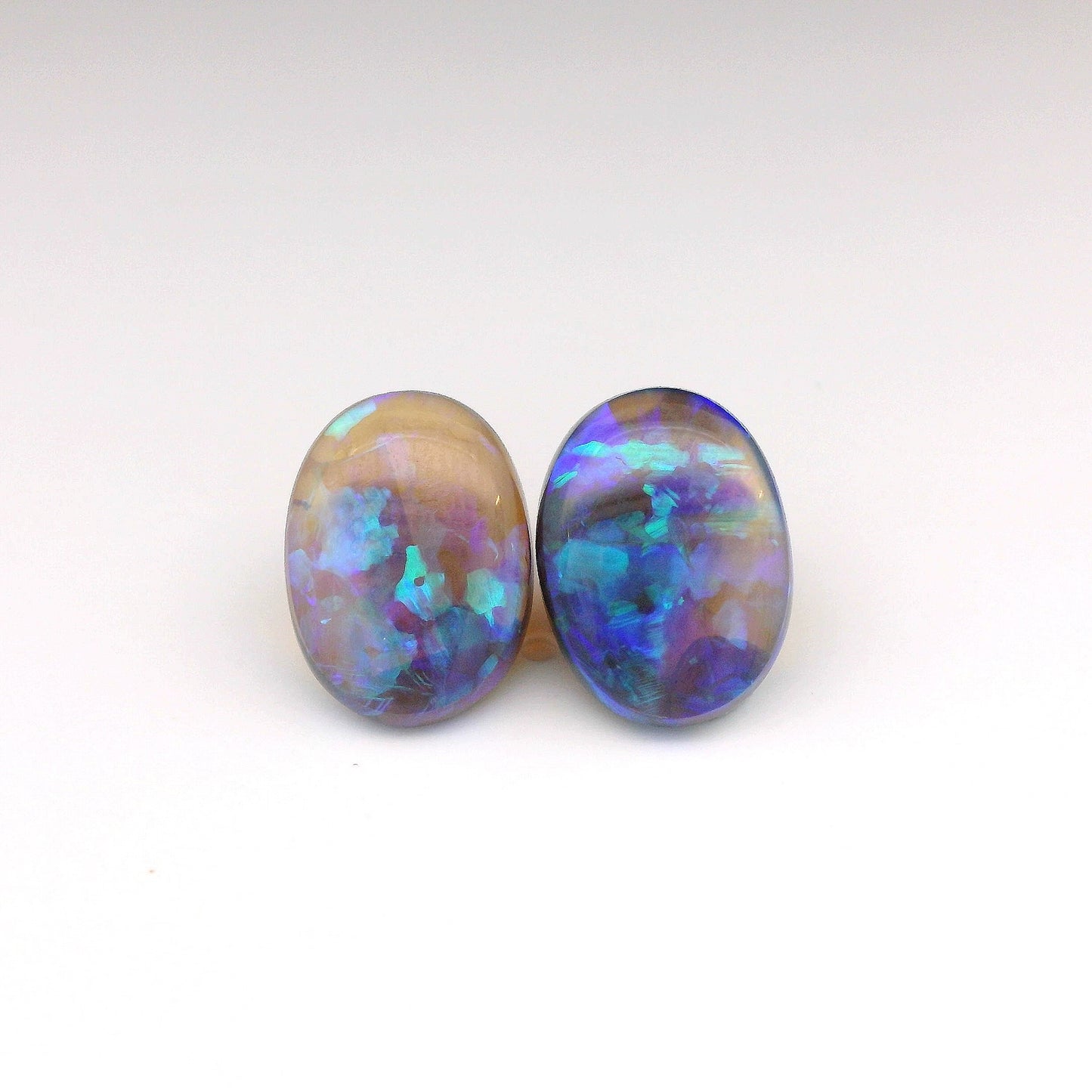 8.56ct Blue, Purple Opal Gemstone Pair
