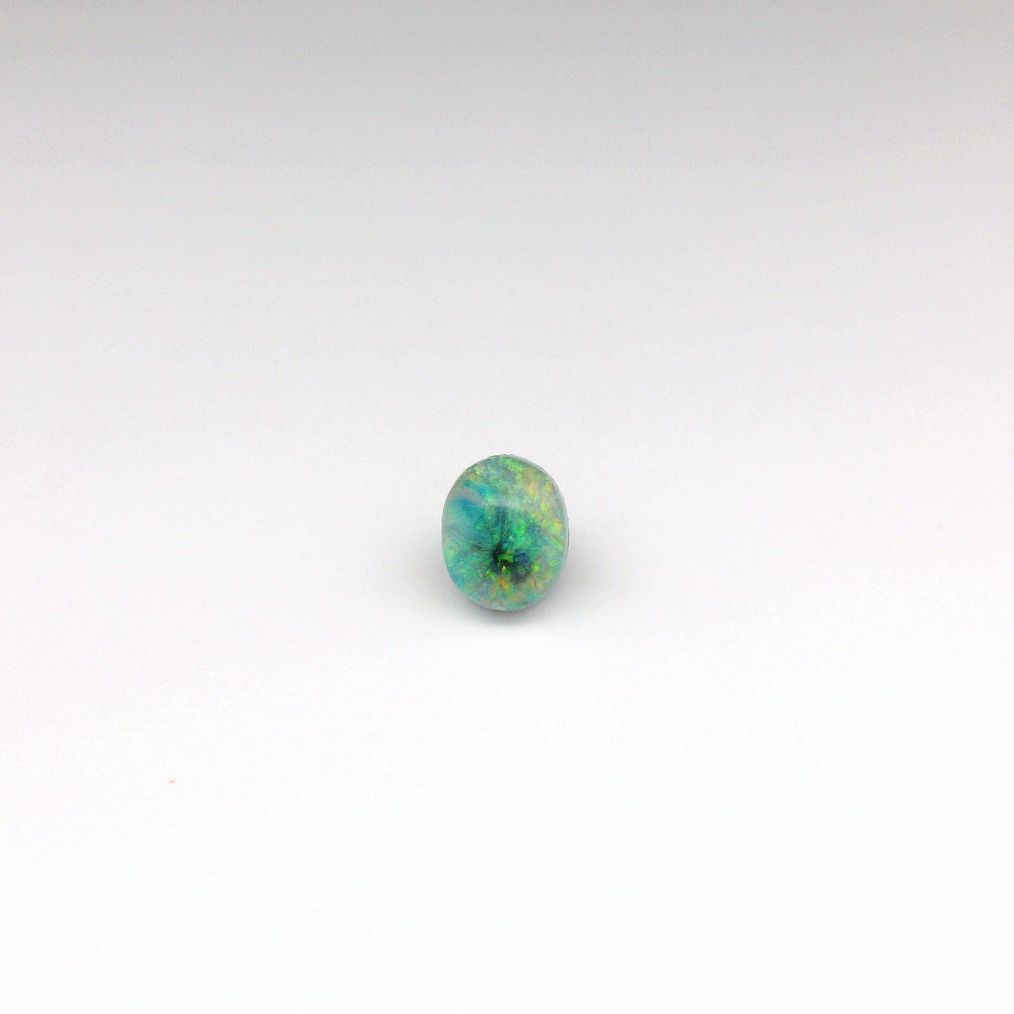 1.07ct Green, Orange Opal Ring