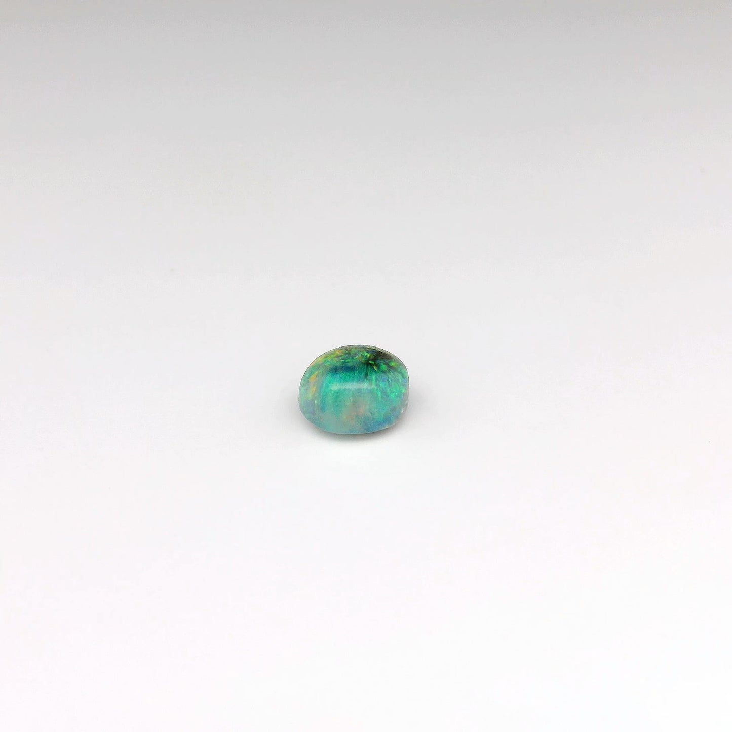 1.07ct Green, Orange Opal Ring