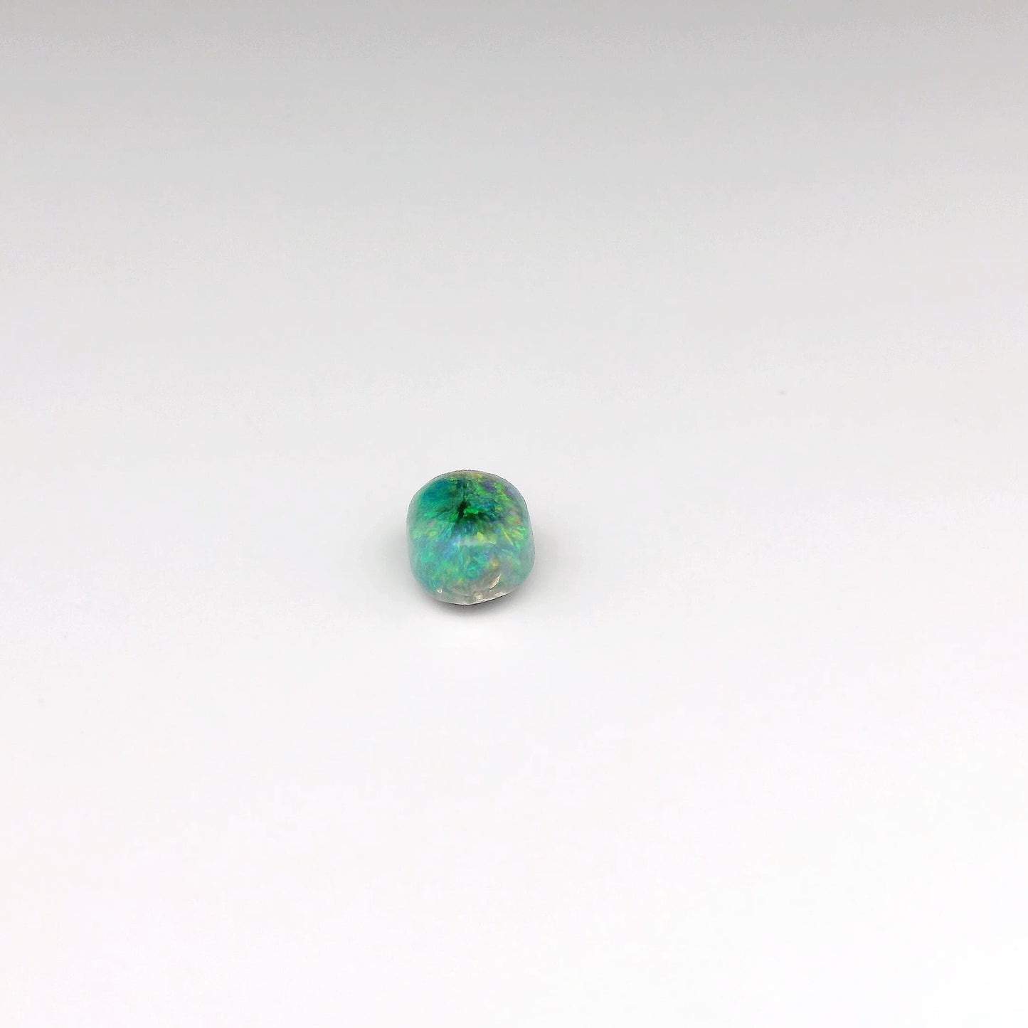 1.07ct Green, Orange Opal Ring