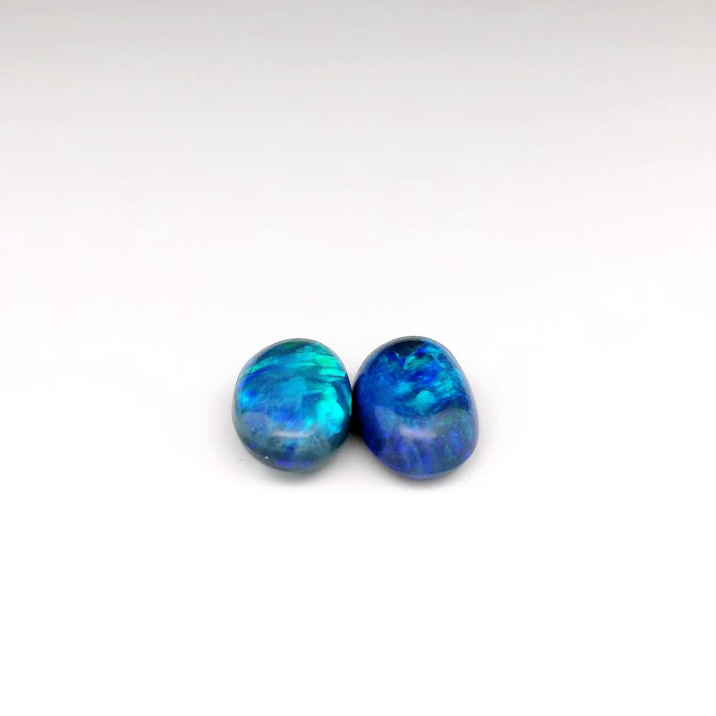 5.51ct Blue Opal Gemstone Pair