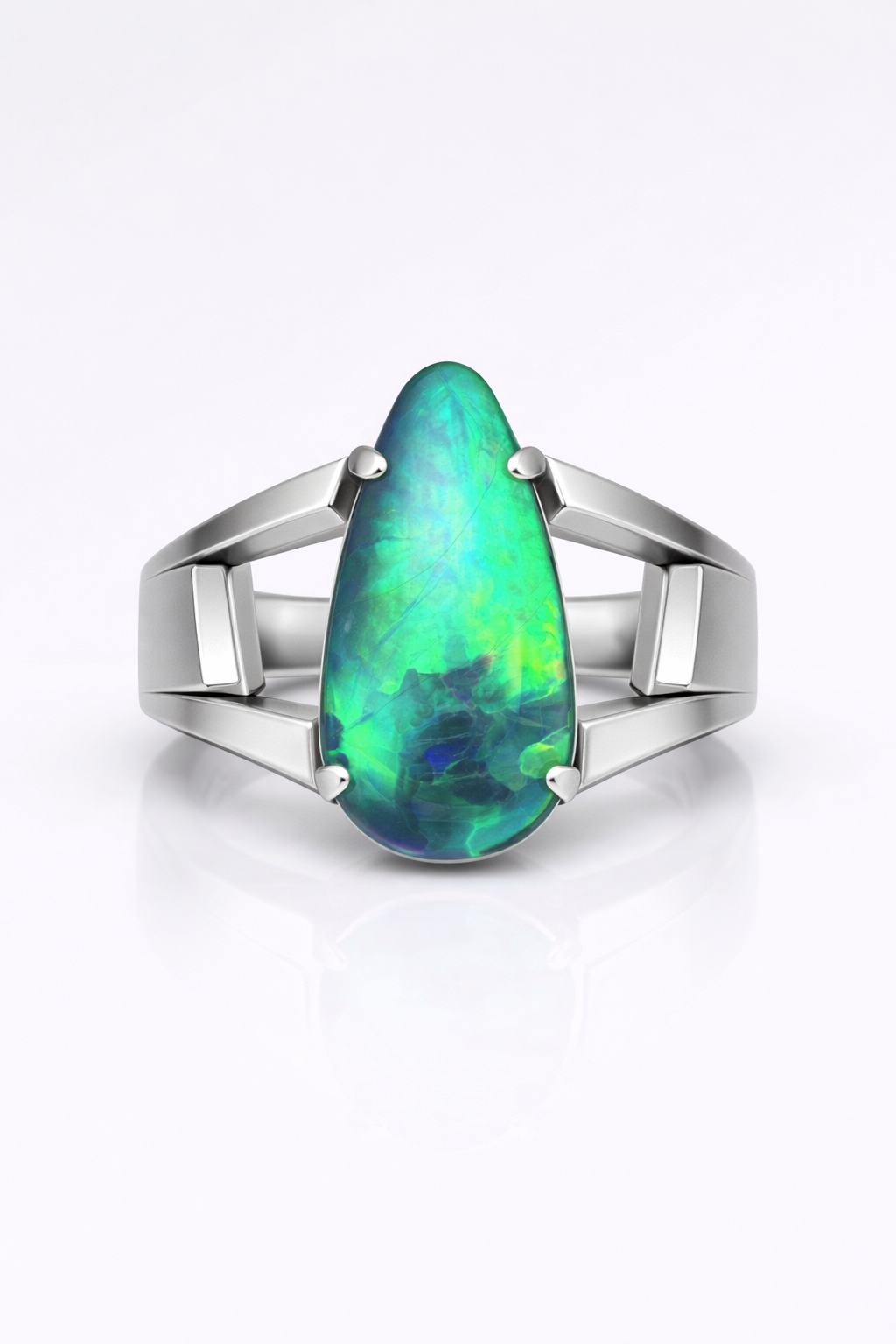 3.70ct Green Opal Men's Ring