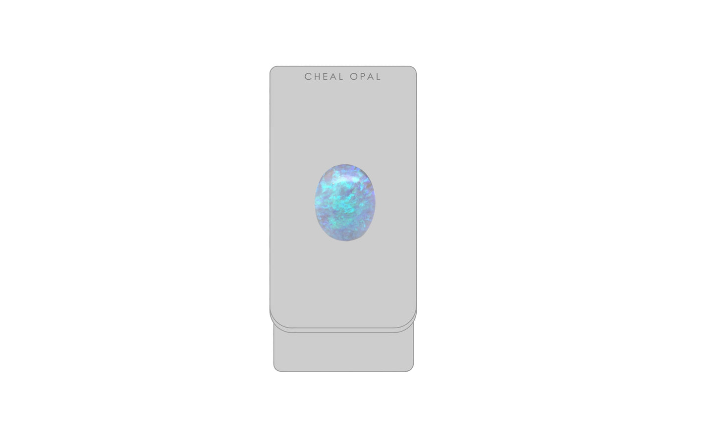 4.78ct Blue Opal Money Clip