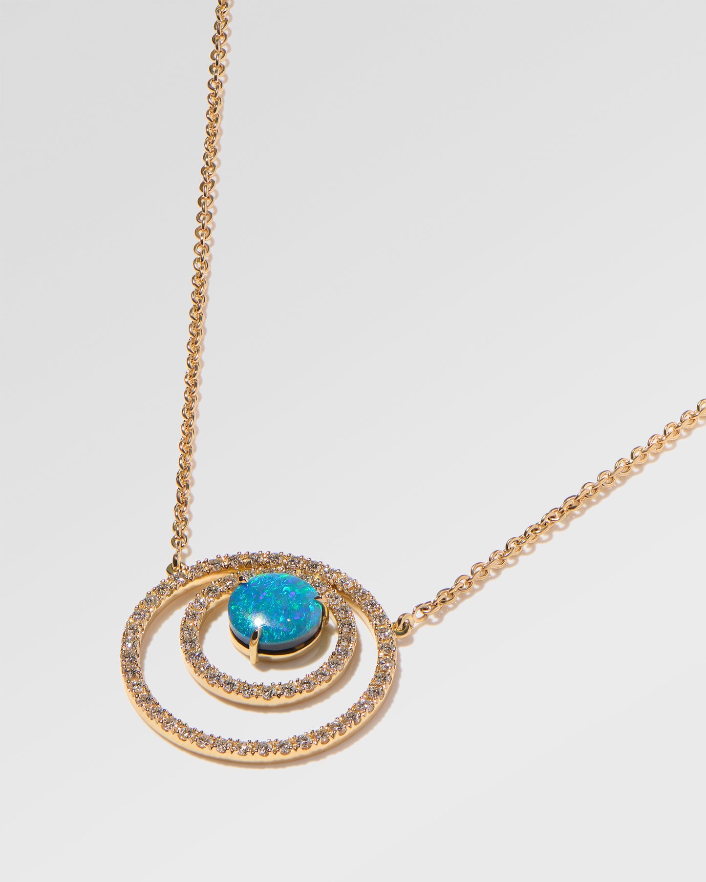 0.86ct Green, Blue Opal Necklace