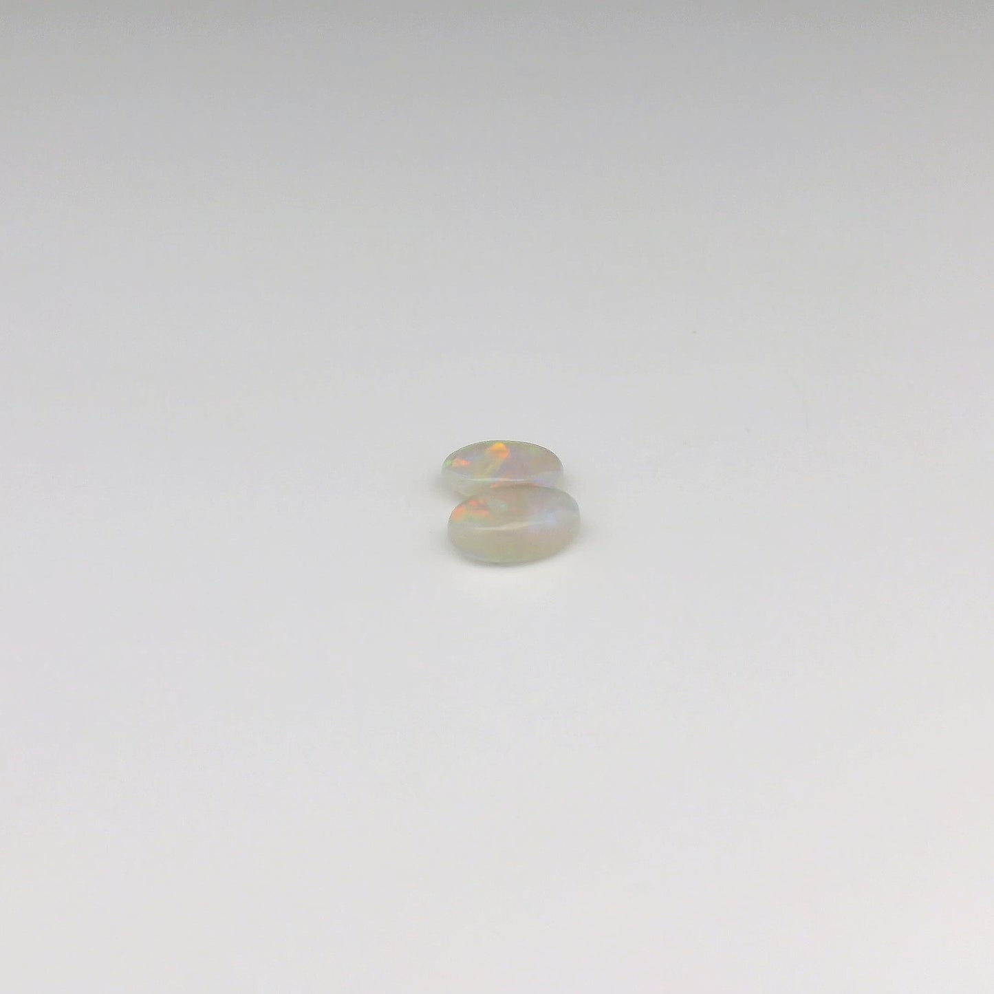 Bespoke 0.78ct Red-Multicolour Opal Earrings