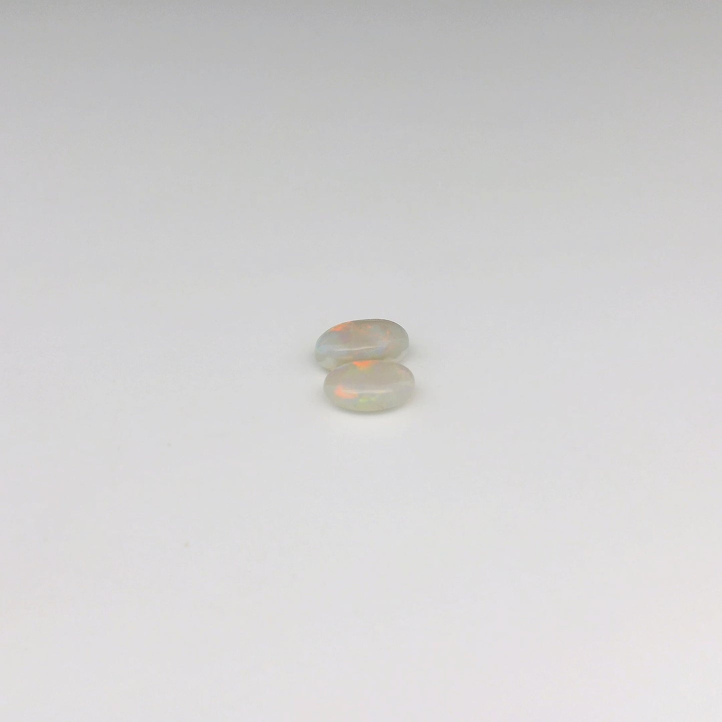 Bespoke 0.78ct Red-Multicolour Opal Earrings