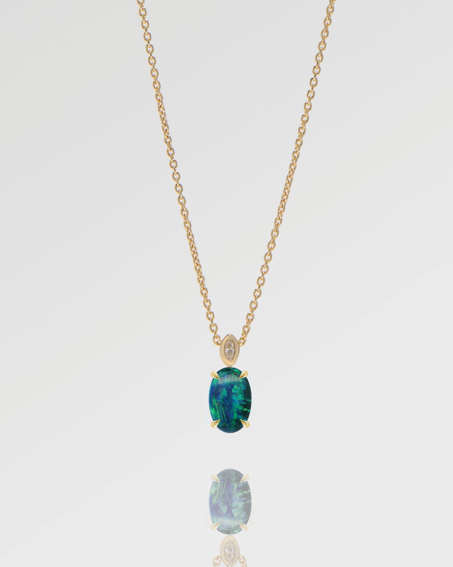 1.61ct Green Opal Necklace
